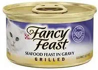 Fancy Feast Grilled Seafood Feast in Gravy Canned Cat Food, 3-oz, case of 12