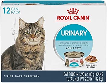 Royal Canin Feline Urinary Care Thin Slices in Gravy Wet Cat Food, 3 oz., Count of 12 Cans. (Packaging May Vary)