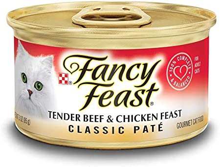 Fancy Feast Classic Tender Beef & Chicken Feast Cat Food, 3 oz, 12 Cans