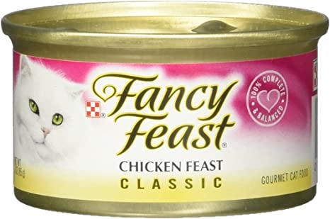 Purina Fancy Feast Classic Chicken Feast Pack of 12 3 oz Cans Total 3 Mutty Cat