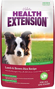 Health Extension Dry Dog Food, Natural Food for All Puppies & Dogs with Added Vitamins & Mineral, Lamb & Brown Rice Recipe