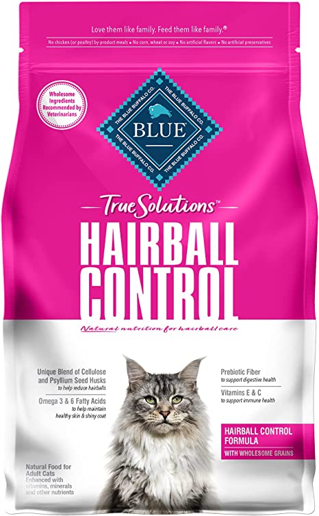 Blue Buffalo True Solutions Hairball Control Natural Adult Dry Cat Food, Chicken 3.5-lb