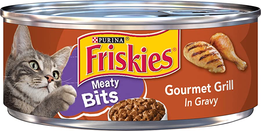 Purina Friskies Gravy Wet Cat Food, Meaty Bits Gourmet Grill - (24) 5.5 oz. Cans