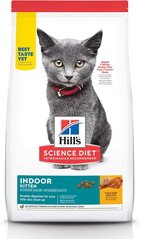 Hill's Science Diet Dry Cat Food, Kitten, Indoor, Chicken Recipe