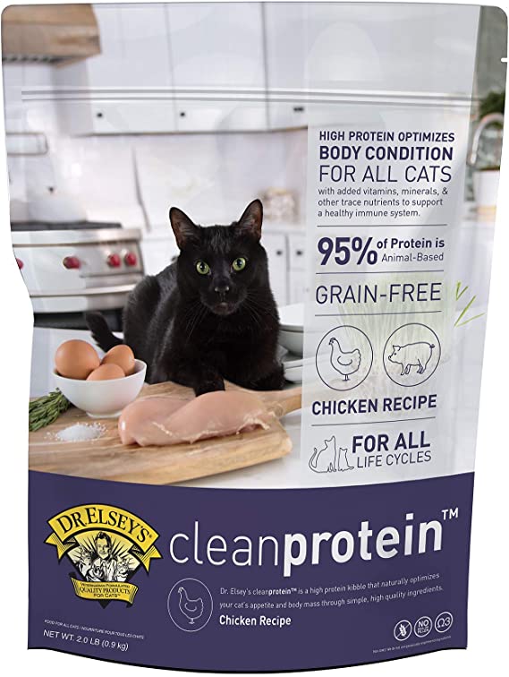 Dr. Elsey's Cleanprotein Grain Free High Protein, Low Carb Dry Cat Food, Chicken 2 Pound (Pack of 1)