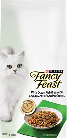 Purina Fancy Feast Dry Cat Food, With Ocean Fish & Salmon - 7 lb. Bag