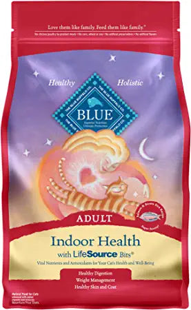 Blue Buffalo Indoor Health Natural Adult Dry Cat Food, Salmon & Brown Rice 5-lb