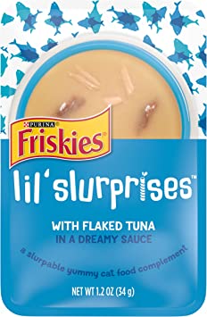 Purina Friskies Cat Food Complement, Lil’ Slurprises with Flaked Tuna - (16) 1.2 oz. Pouches