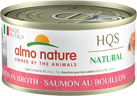 Almo Nature HQS Natural Made in Italy, Grain-Free, Additive Free, Adult Cat Canned Wet Food. Crafted with a taste of Italy in every bite (Pack of 24)