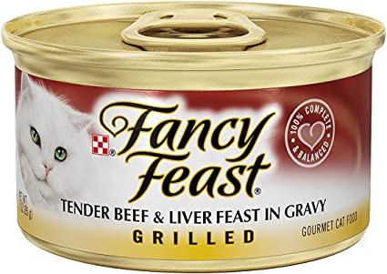 Fancy Feast Grilled Tender Beef & Liver Feast In Gravy Canned Cat Food 24 - 3oz Cans