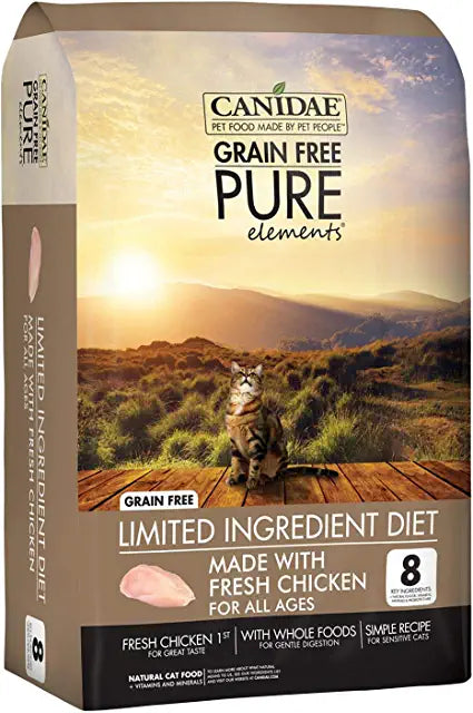 Canidae PURE Limited Ingredients Premium Dry Cat Food, Chicken Recipe, 10 Pounds, Grain Free