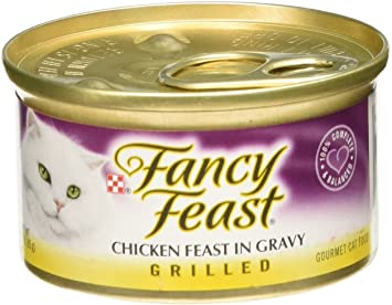 Fancy Feast Purina Grilled Chicken Canned Cat Food, One Carton with (12) 3oz cans