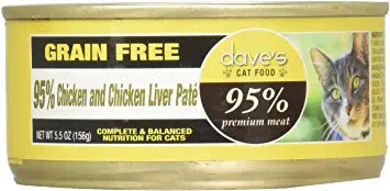 Dave'S Pet Food 95% Grain Free Wet Canned Cat Food, 5.5 Oz Can (Case Of 24)