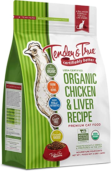 Tender & True Pet Nutrition Organic Chicken & Liver Recipe Dry Cat Food