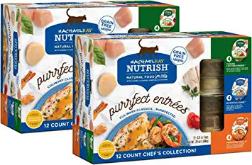 Rachael Ray Nutrish Purrfect Entrees Natural Wet Cat Food, Chef's Collection Variety Pack, 2 Ounce Cup (Pack of 24), Grain Free