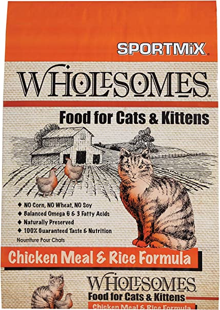 Sportmix Wholesomes Chicken Meal And Rice Formula Dry Cat Food, 15 Lb.