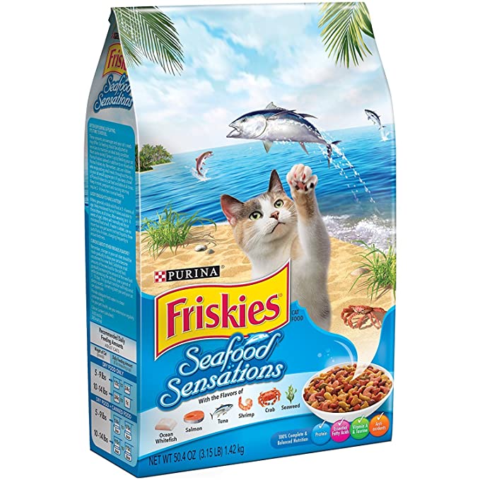 Friskies Seafood Sensations Cat Food Dry (Formerly Ocean Fish Flavor) (3.15-lb Bag)