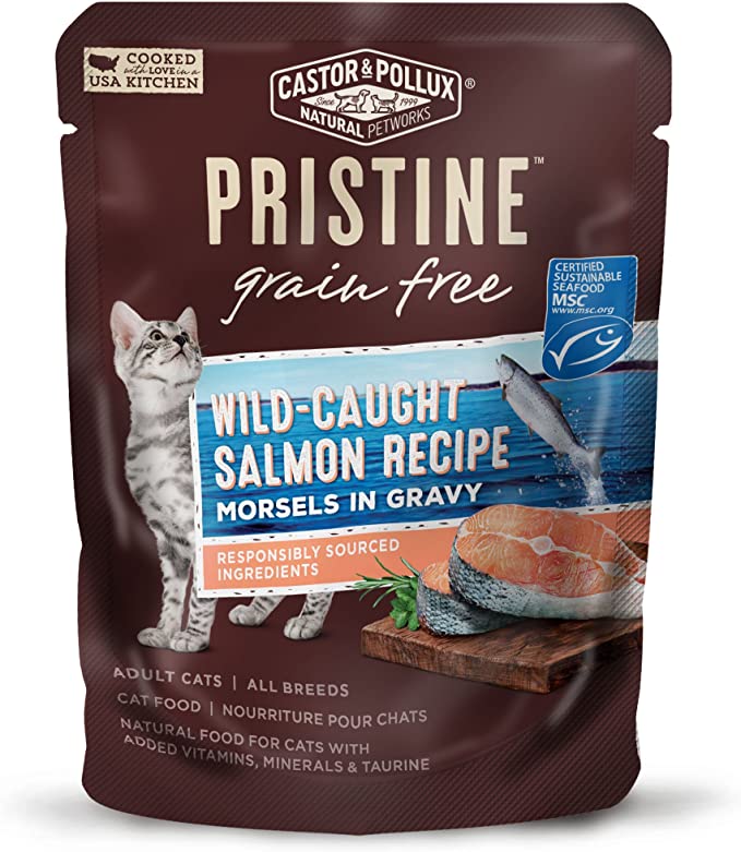 Castor & Pollux Pristine Grain Free Morsels in Gravy Wet Cat Food (24) 3 oz. Pouches