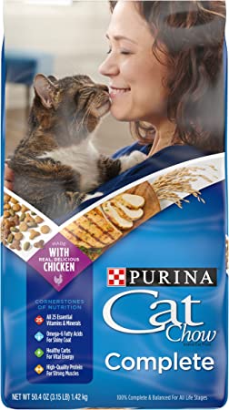 Purina Cat Chow High Protein Dry Cat Food, Complete - (4) 3.15 lb. Bags