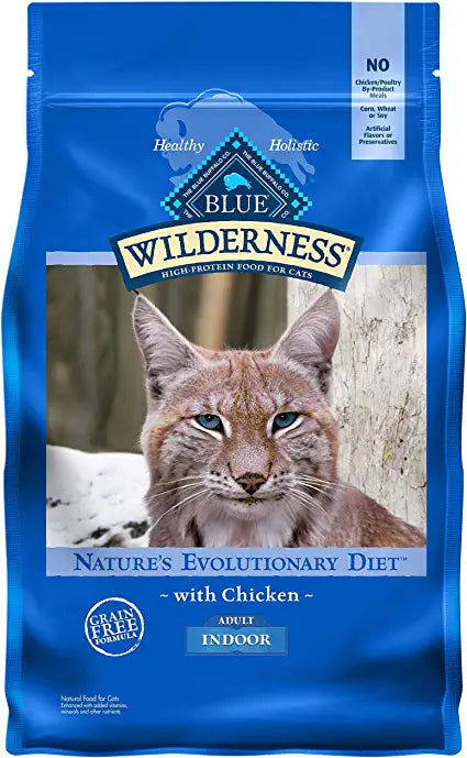 Blue Buffalo Wilderness High Protein Grain Free, Natural Adult Indoor Dry Cat Food, Chicken