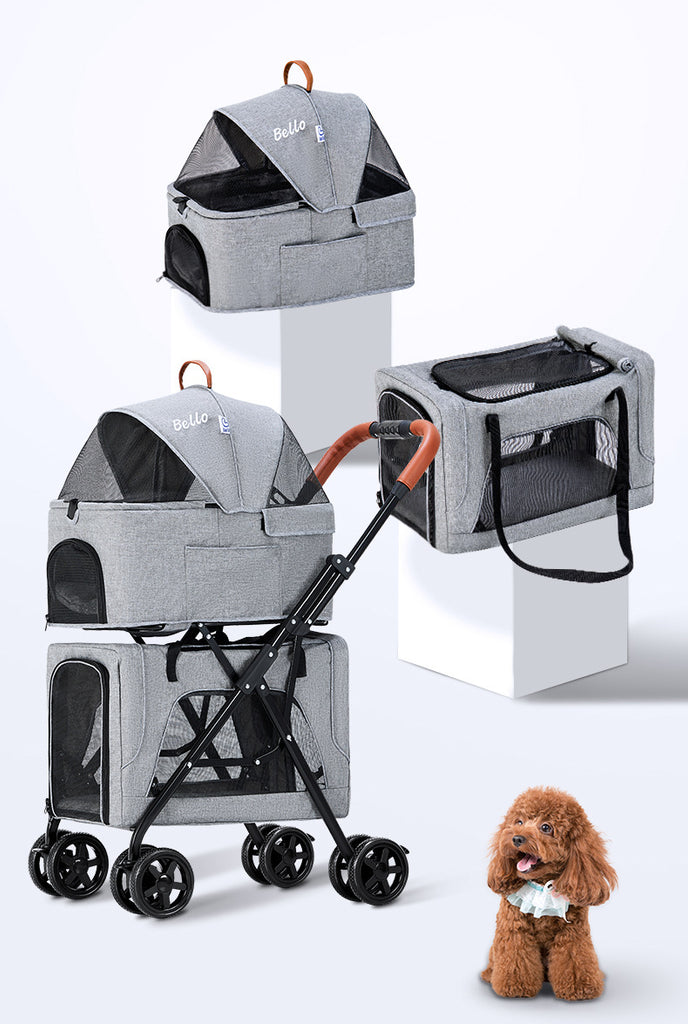 Muttycat Twin Pet Stroller For Small/Medium Dogs