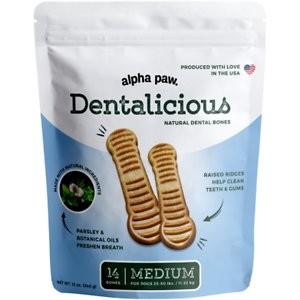 Alpha Paw Dentalicious Doggy Sticks Medium Dental Dog Treats, 12-oz bag