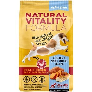 Alpha Paw Natural Vitality Formula Chicken & Sweet Potato Recipe Dry Dog Food, 4-lb bag