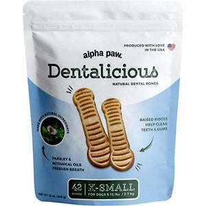 Alpha Paw Dentalicious Doggy Sticks X-Small Dental Dog Treats, 12-oz bag