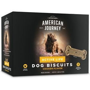 American Journey Active Life Chicken & Rice Flavor Biscuit Dog Treats, 15lb box