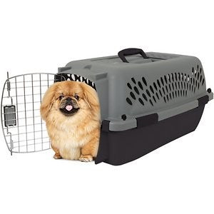 Aspen Pet Dog & Cat Kennel, Gray/Black, 23-in