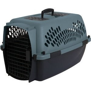 Aspen Pet Fashion Dog & Cat Kennel, Storm Gray/Black, 24-in