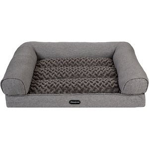 Beautyrest Luxe Lounger Cat & Dog Bed, Gray, X-Large