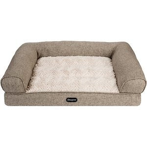 Beautyrest Luxe Lounger Cat & Dog Bed, Tan, Large