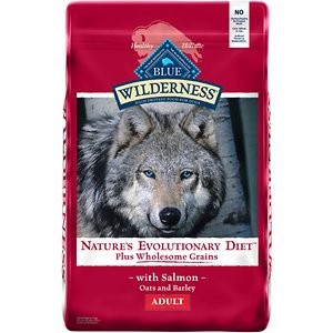 Blue Buffalo Wilderness Nature's Evolutionary Diet Plus Wholesome Grains Salmon, Oats & Barley Adult Dry Dog Food, 24-lb bag