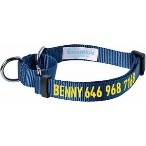 Blueberry Pet Essentials Safety Training Personalized Martingale Dog Collar, True Navy, Small: 12 to 16-in neck, 5/8-in wide