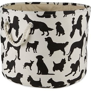 Bone Dry Dog Show Round Polyester Dog & Cat Collapsible Storage Bin, Small