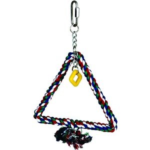 Caitec Featherland Paradise Triangle Cotton Swing Bird Toy, Small