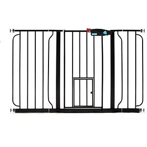 Carlson Pet Products 30-in Extra Wide Dog Gate, Large, Black