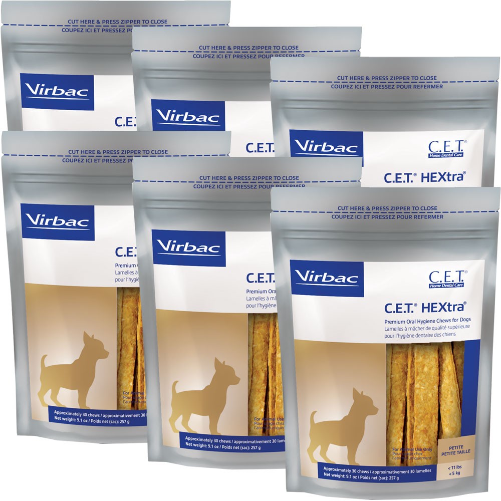 CET Hextra 6-PACK CET Hextra Premium Enzymatic for Petite Dogs (180 Chews)