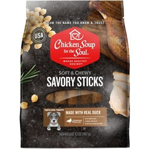 Chicken Soup for the Soul Savory Sticks Real Duck Soft & Chewy Dog Treats, 32-oz bag