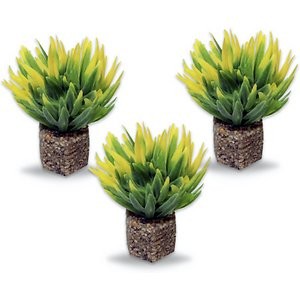 Current USA Weighted Base Mini Shrubs Aquarium Plant, 3 count, Green