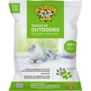 Dr. Elsey's Precious Cat Touch of Outdoors Unscented Clumping Clay & Natural Prairie Grasses Cat Litter, 20-lb bag