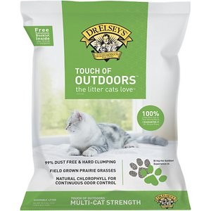 Dr. Elsey's Precious Cat Touch of Outdoors Unscented Clumping Clay & Natural Prairie Grasses Cat Litter, 40-lb bag