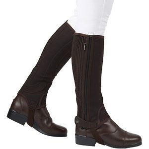 Dublin Easy-Care Adults Half Chaps II, Brown, X-Large