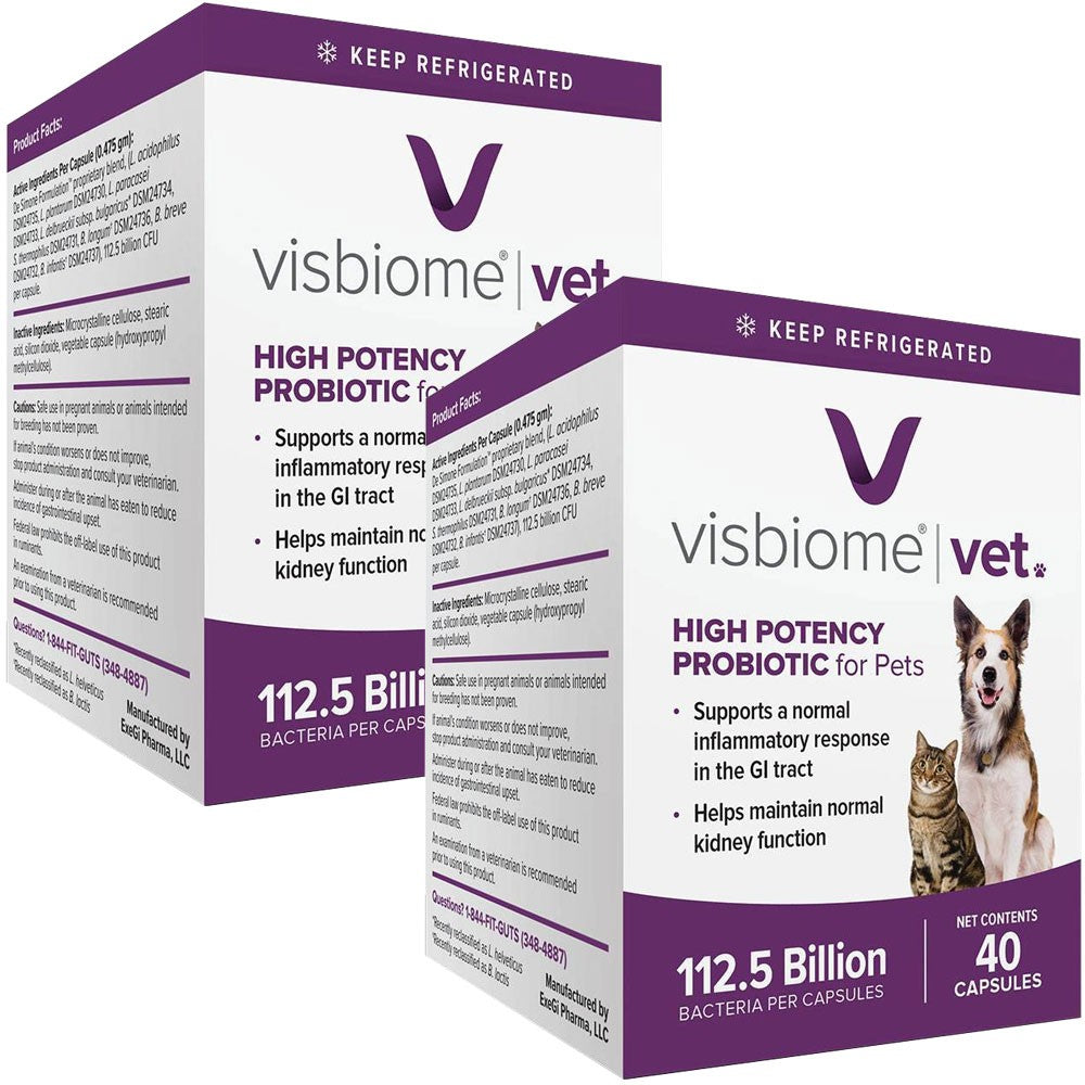 EntirelyPets Pharmacy Visbiome Vet High Potency Probiotics for Pets (80 capsules)