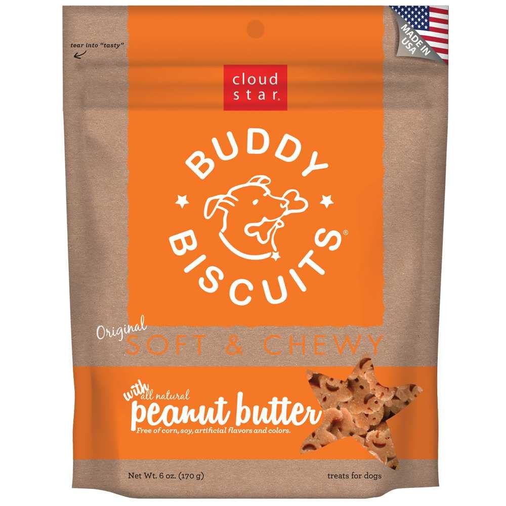 EntirelyPets Pharmacy Cloud Star Buddy Biscuits Soft & Chewy Dog Treats - Peanut Butter Flavor (6 oz)