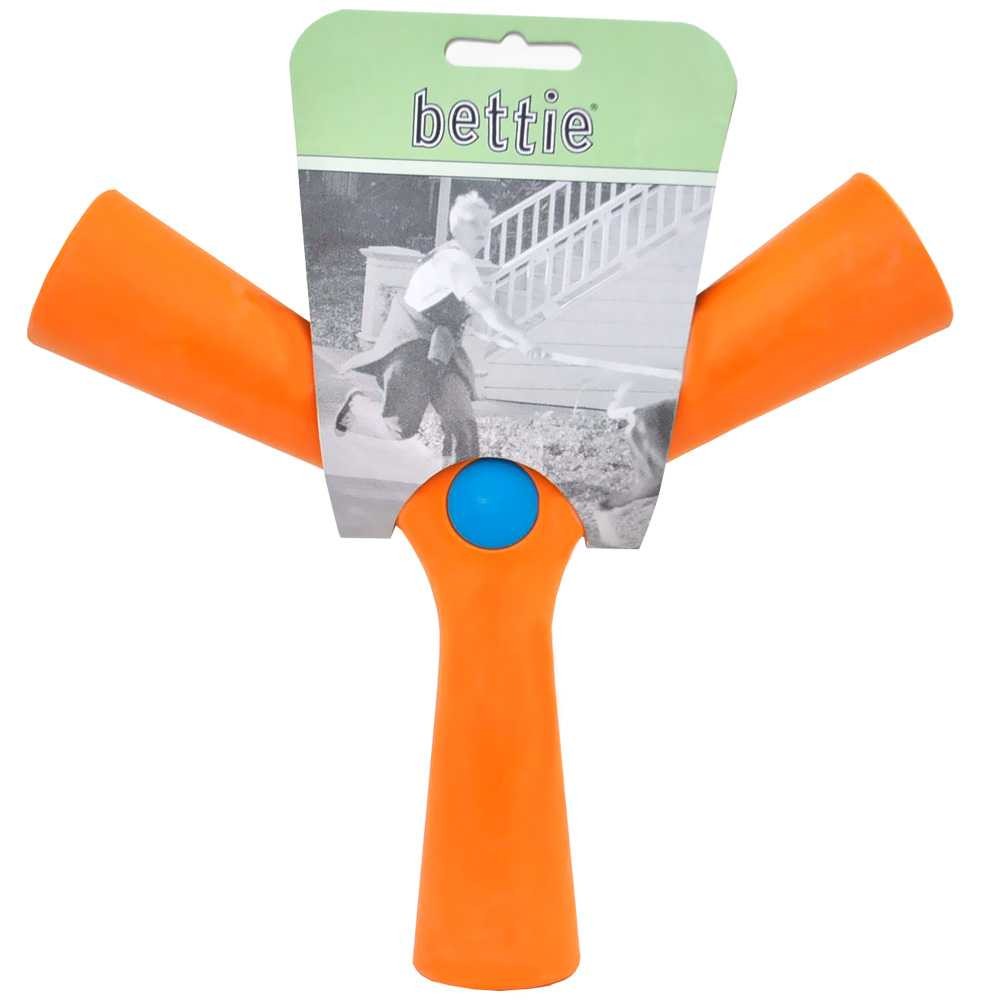 EntirelyPets Pharmacy Bettie Fetch Toy Tail for Dog Slobber and Spice Orange (Small)