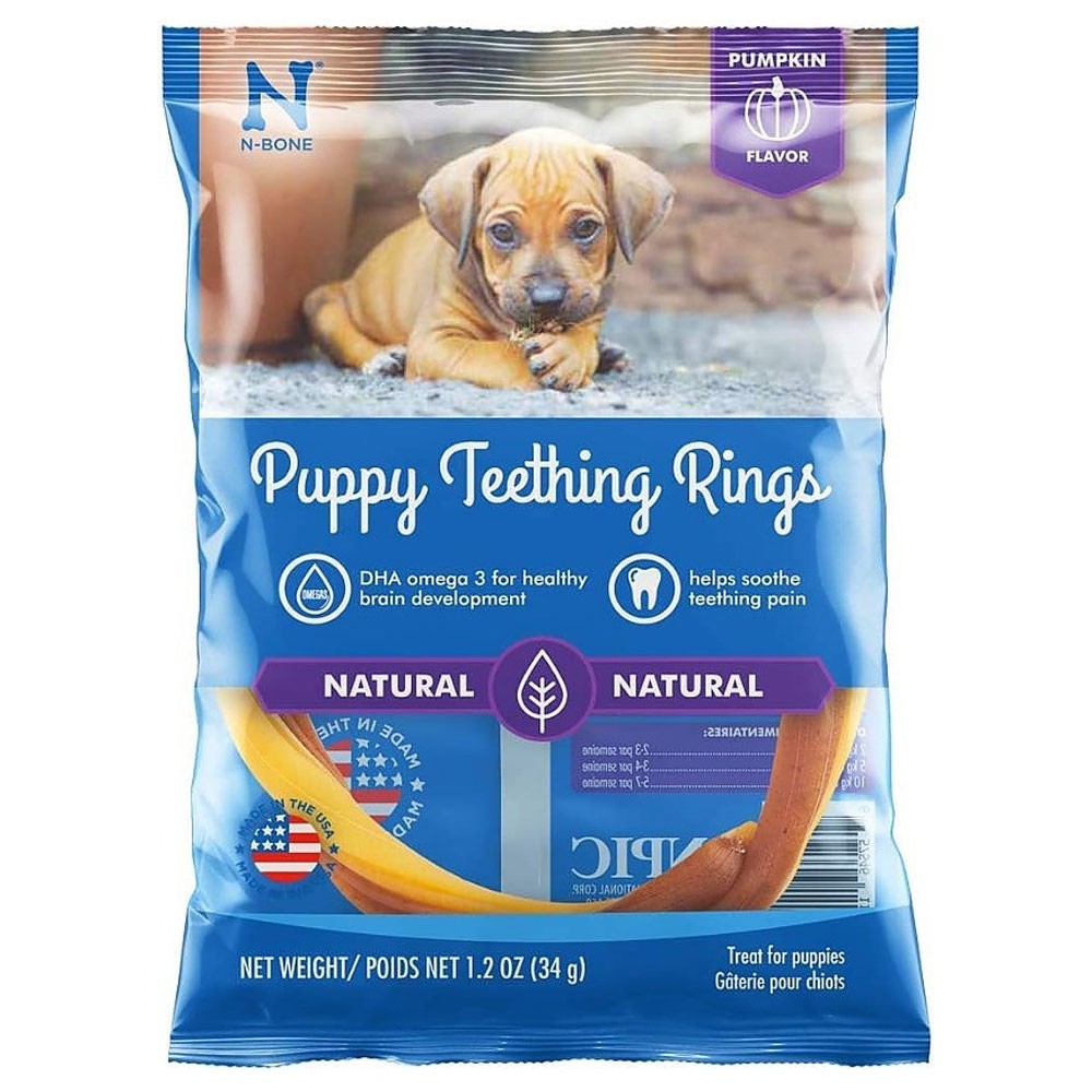 EntirelyPets Pharmacy N-Bone Puppy Teething Ring Pumpkin Flavor - Single