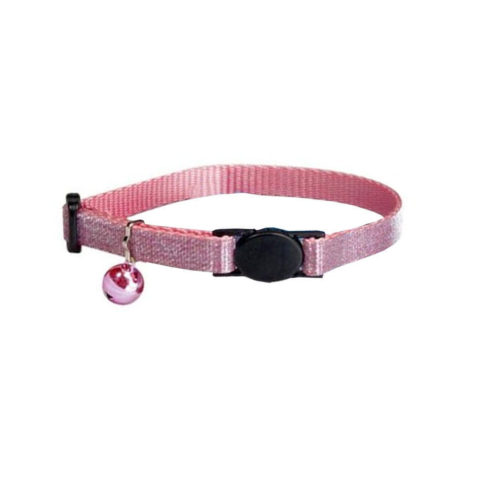 EntirelyPets Pharmacy East Side Collection Glitz Cat Collar Pink 3/8 - 8-12"