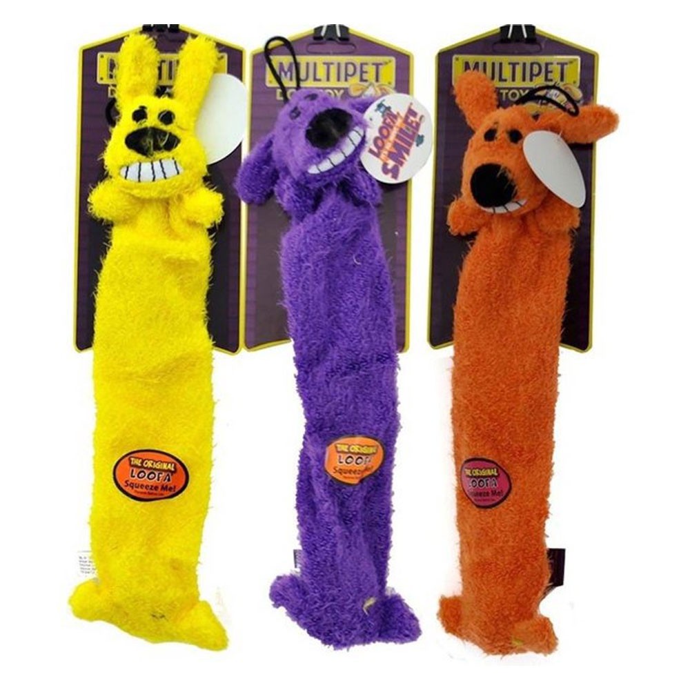 EntirelyPets Pharmacy Multipet Lightweight Loofa Dog Toy 12" (3 pack) - Assorted